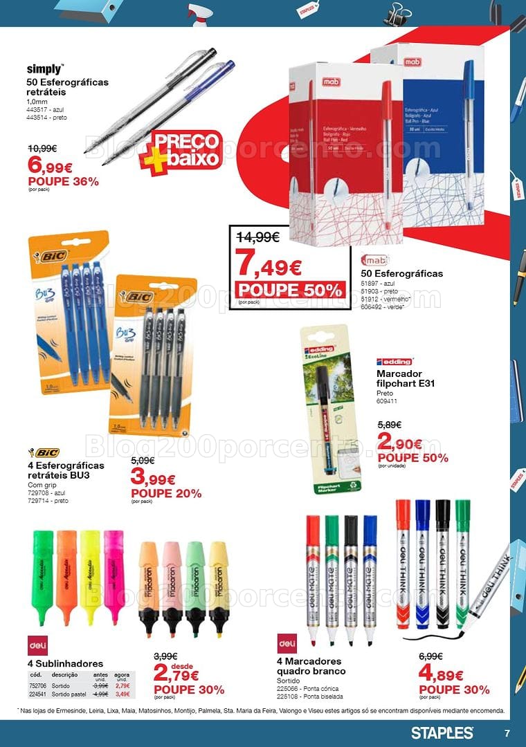 Antevisão Folheto STAPLES Promoções de 8 a 29 outubro